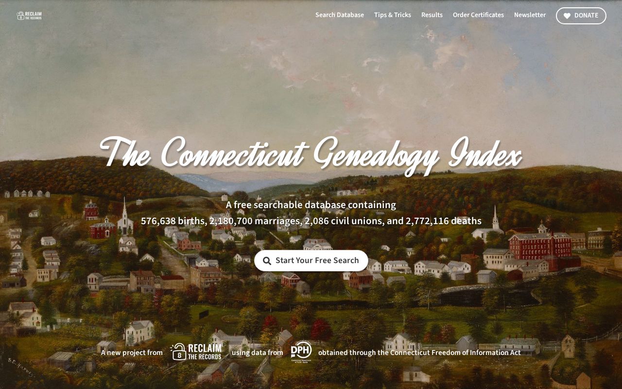 New Canaan resident lookup Connecticut vital index