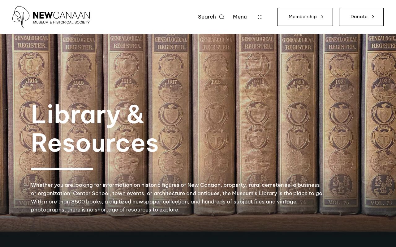 New Canaan city directory historical society research holdings